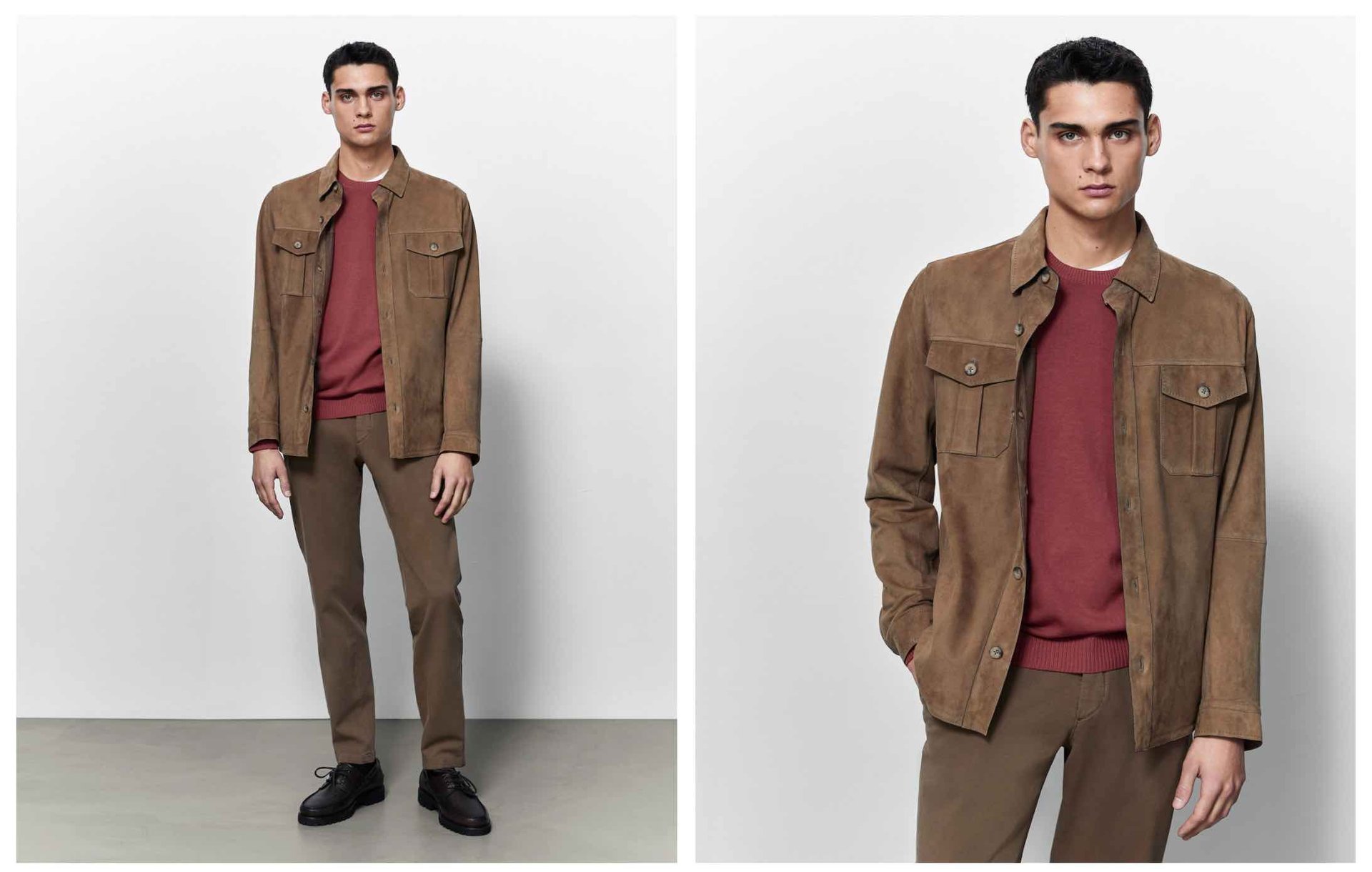 Suede overshirt